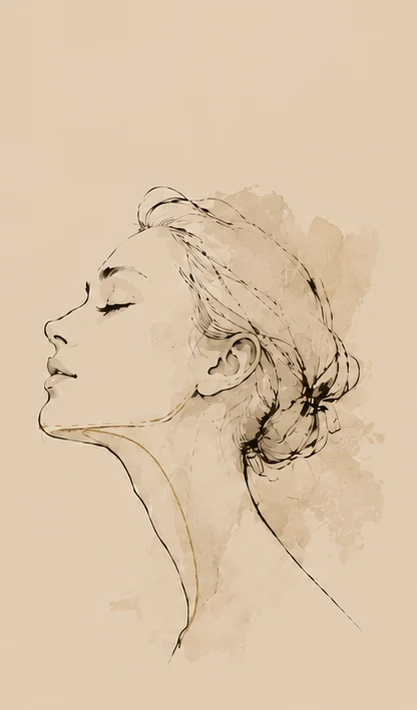 Ilustração de procedimentos de face e pescoço